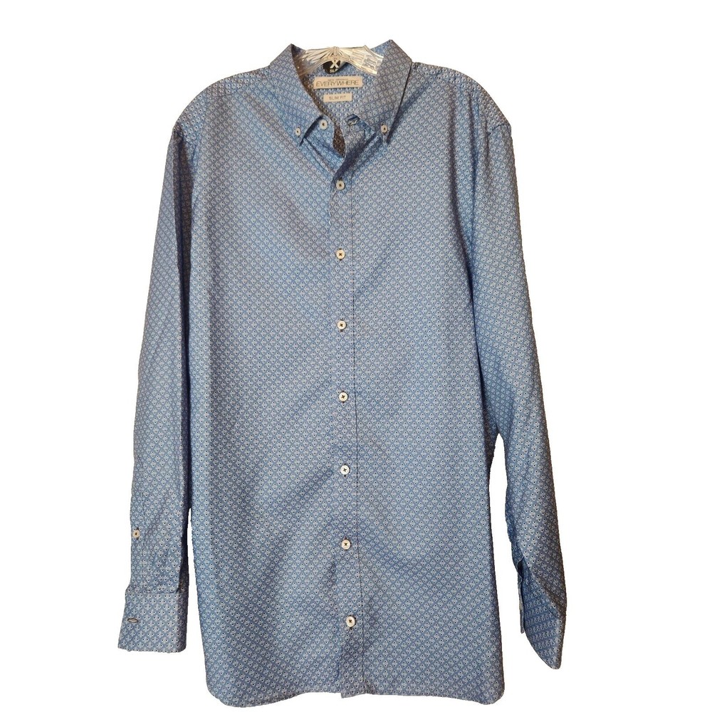 Nick Graham Mens Dress Shirt Slim Fit XL Long Sleeve New